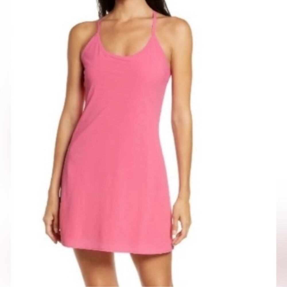 Outdoor Voices Exercise Dress Pink Athletic Dress Built in Shorts
